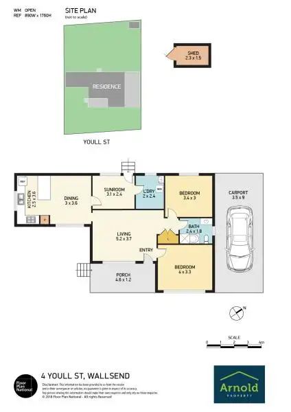 Floorplan of Homely house listing, 4 Youll Street, Wallsend NSW 2287