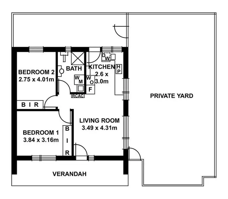 Floorplan of Homely unit listing, 1 / 30 Pier Street, Glenelg South SA 5045