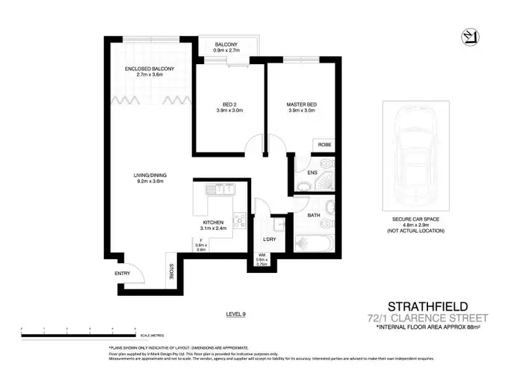 Floorplan of Homely apartment listing, 72/1 Clarence Street, Strathfield NSW 2135