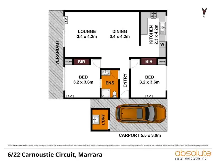 Floorplan of Homely unit listing, 6/22 Carnoustie Crescent, Marrara NT 812