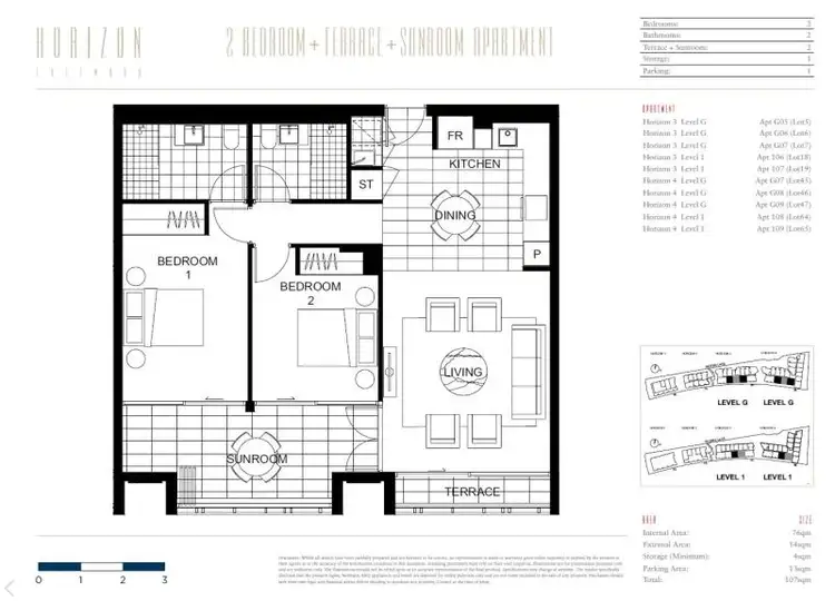 Floorplan of Homely apartment listing, H3, 107/78 Mobbs Lane, Eastwood NSW 2122