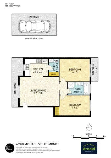 Floorplan of Homely unit listing, 4/160 Michael Street, Jesmond NSW 2299