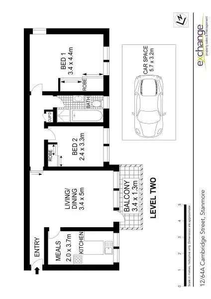 Floorplan of Homely unit listing, 12/64A Cambridge Street, Stanmore NSW 2048