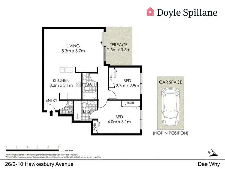 Floorplan of Homely unit listing, 26/2-10 Hawkesbury Avenue, Dee Why NSW 2099