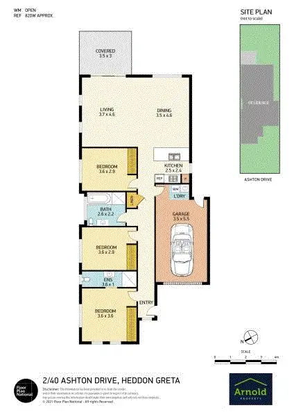 Floorplan of Homely semi-detached listing, 2/40 Ashton Dr, Heddon Greta NSW 2321