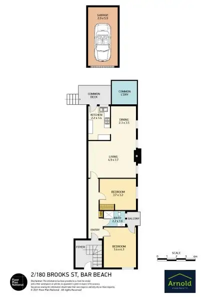 Floorplan of Homely apartment listing, 2/180 Brooks Street, Bar Beach NSW 2300
