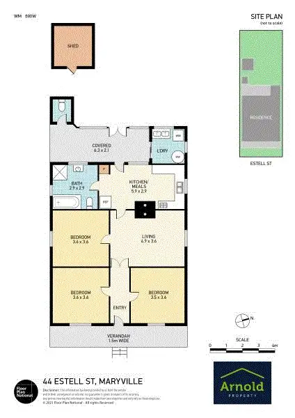 Floorplan of Homely house listing, 44 Estell Street, Maryville NSW 2293