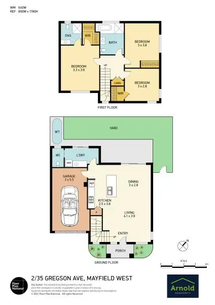 Floorplan of Homely townhouse listing, 2/35 Gregson Avenue, Mayfield West NSW 2304