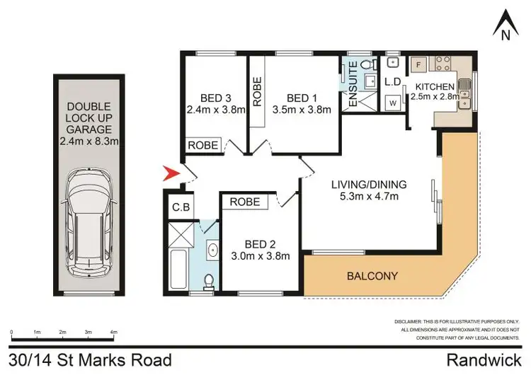 Floorplan of Homely apartment listing, 30/14 St Marks Road, Randwick NSW 2031