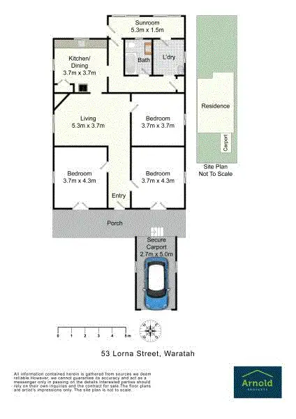 Floorplan of Homely house listing, 53 Lorna Street, Waratah NSW 2298