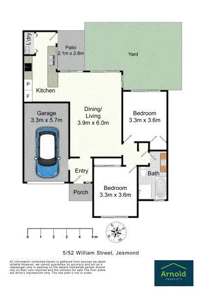 Floorplan of Homely villa listing, 5/52 William Street, Jesmond NSW 2299
