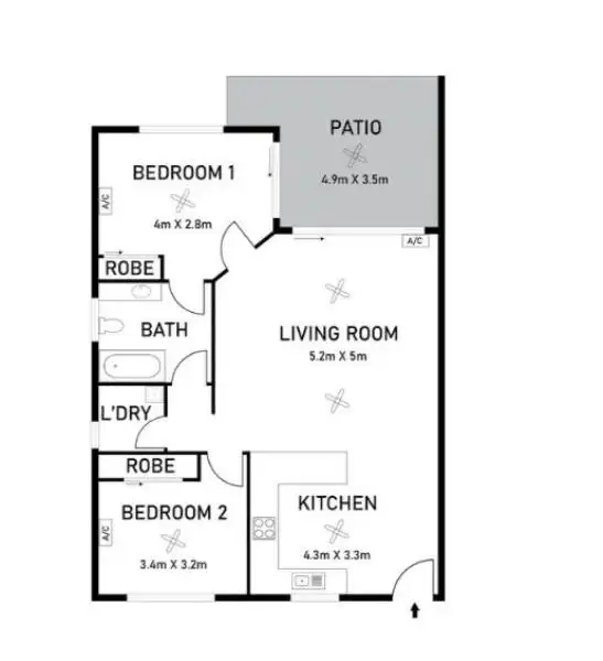 Floorplan of Homely unit listing, 56/6 Wright Crescent, Gray NT 830