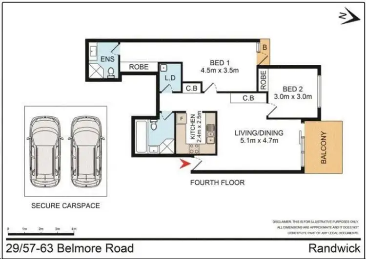Floorplan of Homely apartment listing, 29/57-63 Belmore Road, Randwick NSW 2031