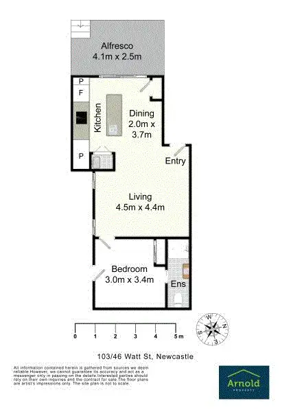 Floorplan of Homely house listing, 103/46 Watt Street, Newcastle NSW 2300