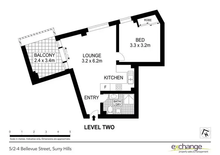 Floorplan of Homely unit listing, 5/2-4 Bellevue Street, Surry Hills NSW 2010