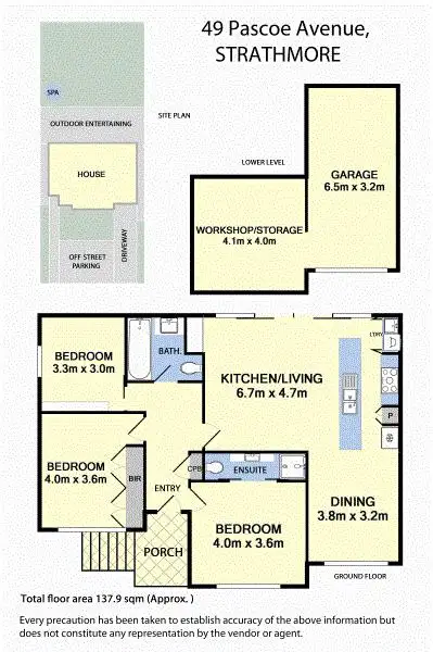Floorplan of Homely house listing, 49 Pascoe Avenue, Strathmore VIC 3041
