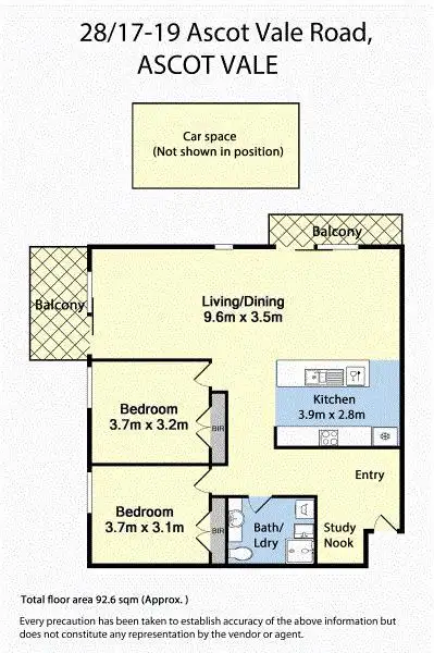 Floorplan of Homely apartment listing, 28/17-19 Ascot Vale Road, Flemington VIC 3031