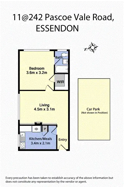 Floorplan of Homely apartment listing, 11/242 Pascoe Vale Road, Essendon VIC 3040