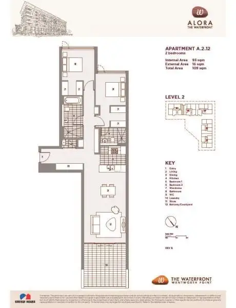 Floorplan of Homely apartment listing, 212/19 Baywater Drive, Wentworth Point NSW 2127