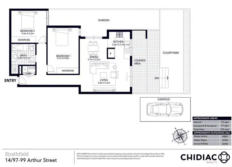 Floorplan of Homely apartment listing, 14/97-99 Arthur Street, Strathfield NSW 2135