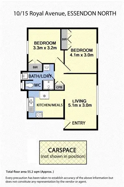 Floorplan of Homely apartment listing, 10/15 Royal Avenue, Essendon North VIC 3041