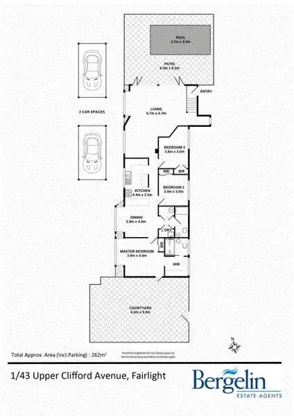 Floorplan of Homely apartment listing, 1/43 Upper Clifford Avenue, Fairlight NSW 2094
