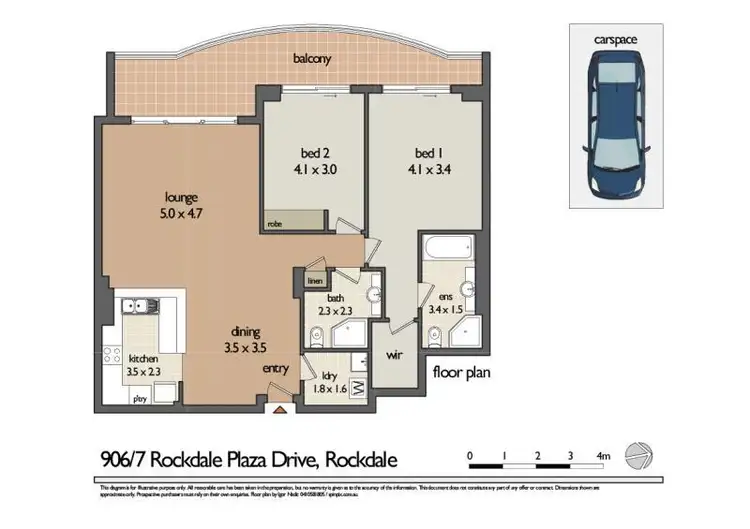 Floorplan of Homely apartment listing, 906/7 Rockdale Plaza Drive, Rockdale NSW 2216