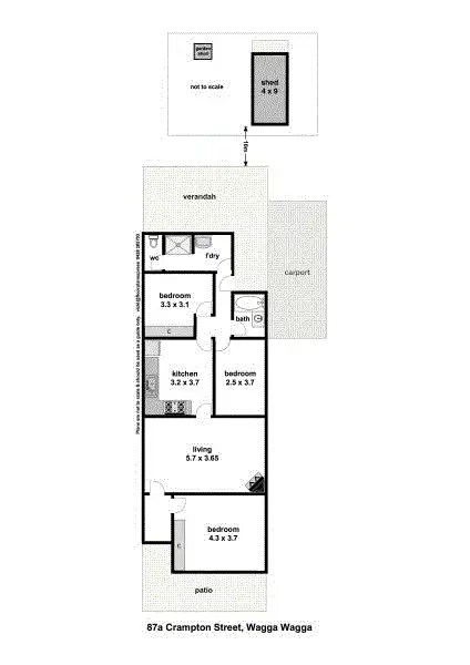 Floorplan of Homely house listing, 87a Crampton Street, Wagga Wagga NSW 2650
