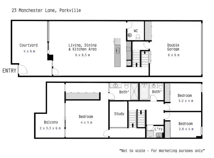 Floorplan of Homely house listing, 23 Manchester Lane, Parkville VIC 3052