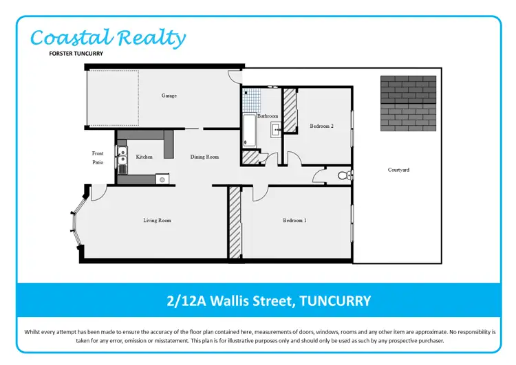 Floorplan of Homely villa listing, 2/12A Wallis Street, Tuncurry NSW 2428