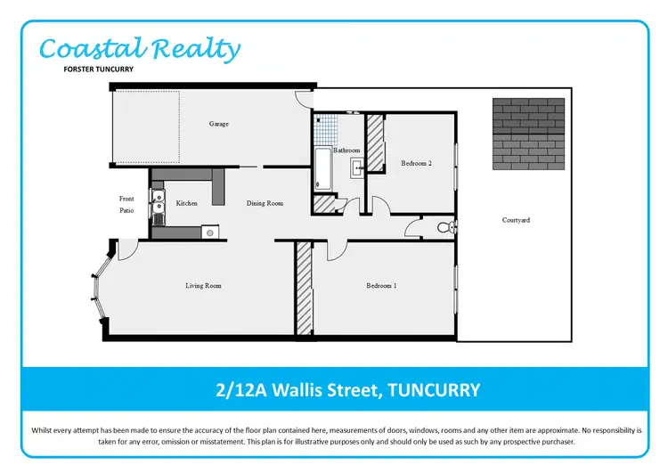 Floorplan of Homely villa listing, 2/12A Wallis Street, Tuncurry NSW 2428