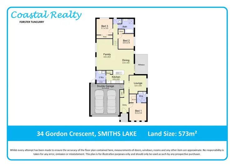 Floorplan of Homely house listing, 34 Gordon Crescent, Smiths Lake NSW 2428