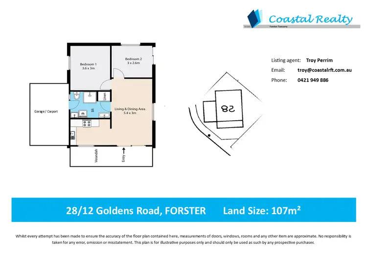 Floorplan of Homely villa listing, 28/12 Goldens Road, Forster NSW 2428