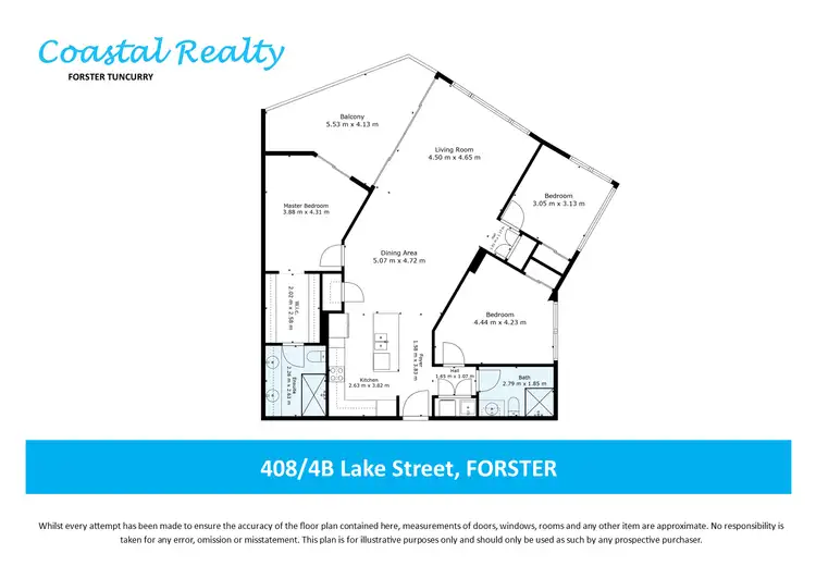 Floorplan of Homely apartment listing, 408/4B Lake Street, Forster NSW 2428