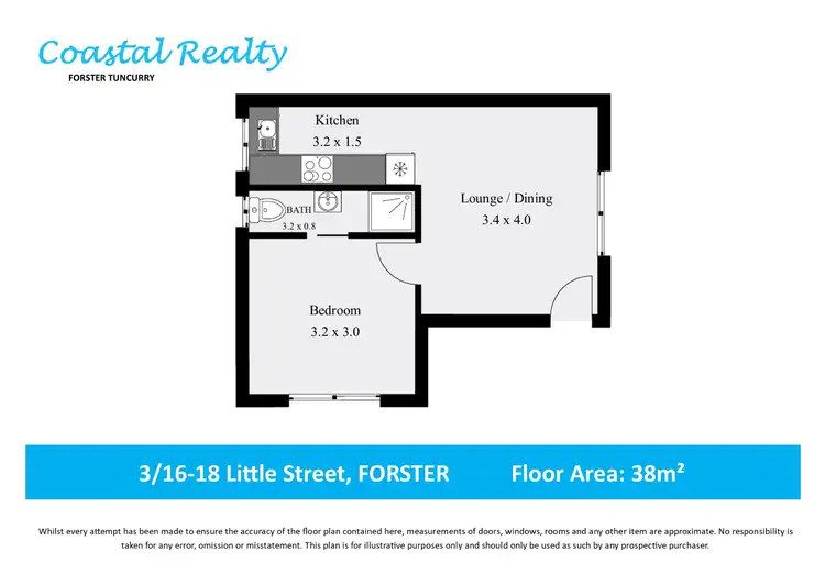 Floorplan of Homely unit listing, 3/16-18 Little Street, Forster NSW 2428