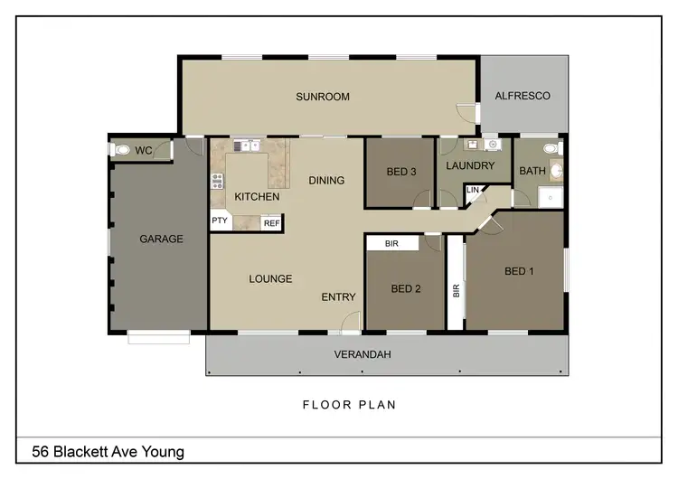 Floorplan of Homely house listing, 56 Blackett Avenue, Young NSW 2594