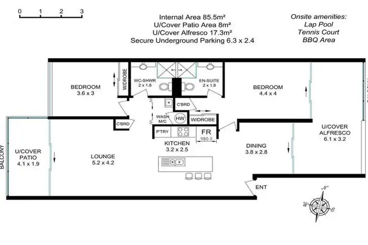 Floorplan of Homely apartment listing, 39/2 Gaven Cresent, Mermaid Beach QLD 4218