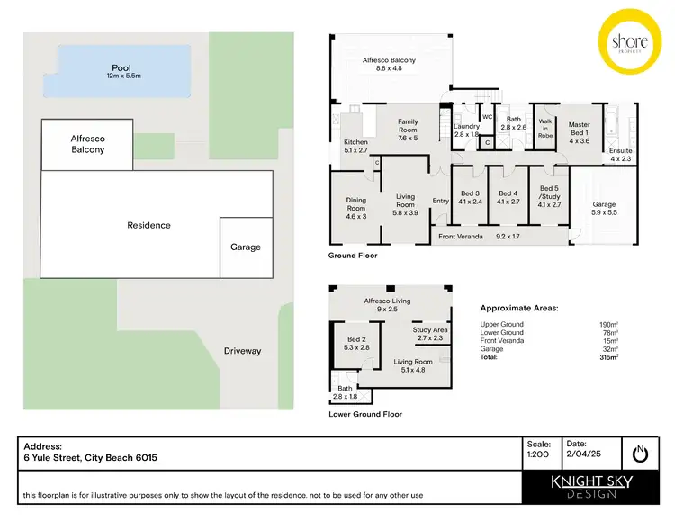 Floorplan of Homely house listing, 6 Yule Street, City Beach WA 6015