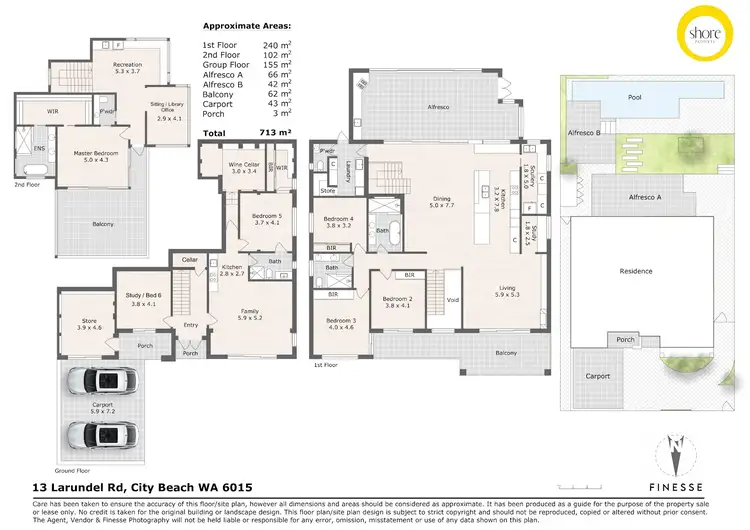 Floorplan of Homely house listing, 13 Larundel Road, City Beach WA 6015