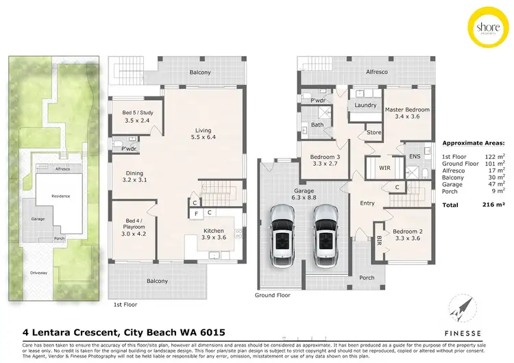 Floorplan of Homely house listing, 4 Lentara Crescent, City Beach WA 6015