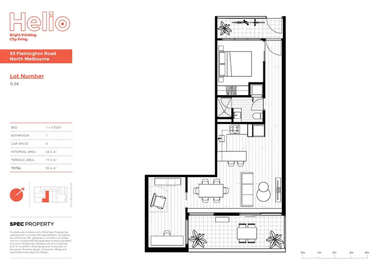 Floorplan of Homely apartment listing, G04/91 Flemington Rd, North Melbourne VIC 3051
