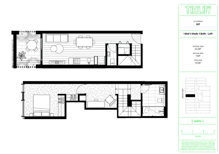 Floorplan of Homely apartment listing, 107/466-482 Smith Street, Collingwood VIC 3066