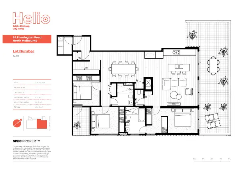 Floorplan of Homely apartment listing, 1302/91 Flemington Rd, North Melbourne VIC 3051