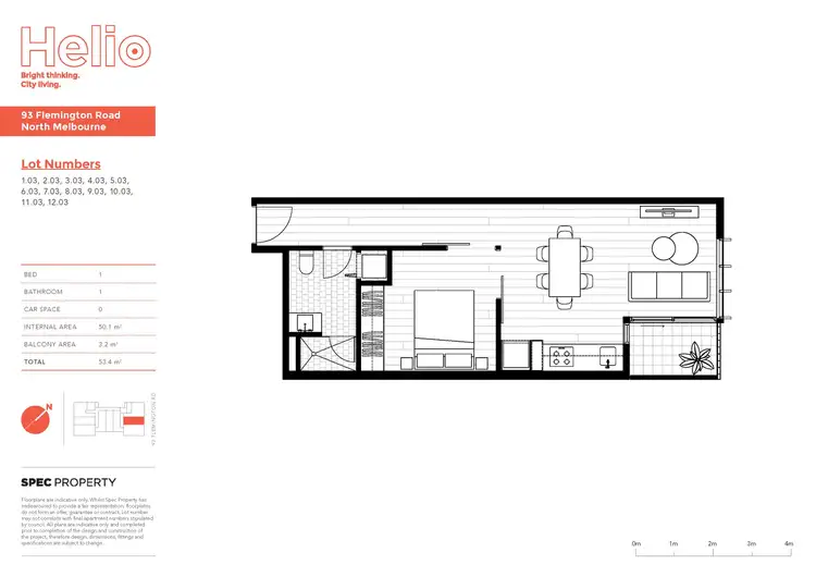Floorplan of Homely apartment listing, 803/91 Flemington Rd, North Melbourne VIC 3051