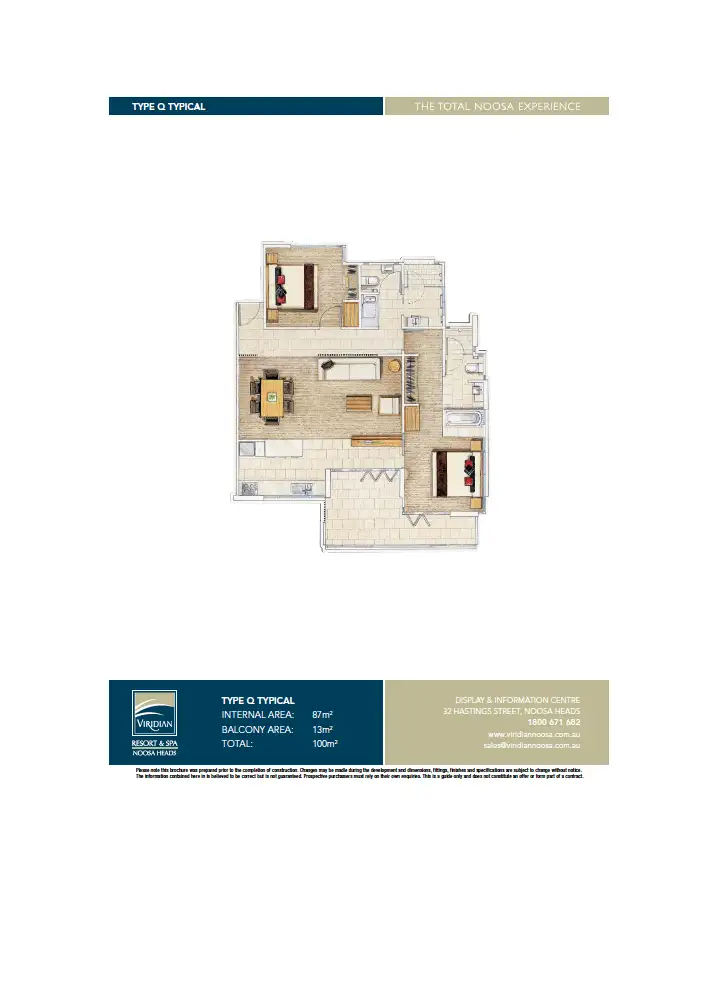 Floorplan of Homely apartment listing, 8301/5 'Peppers Resort' Morwong Drive, Noosa Heads QLD 4567