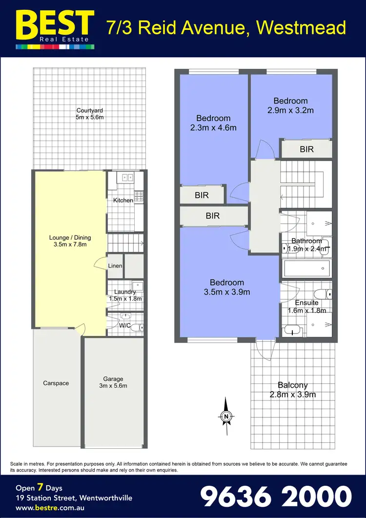 Floorplan of Homely townhouse listing, 7/3 Reid Avenue, Westmead NSW 2145
