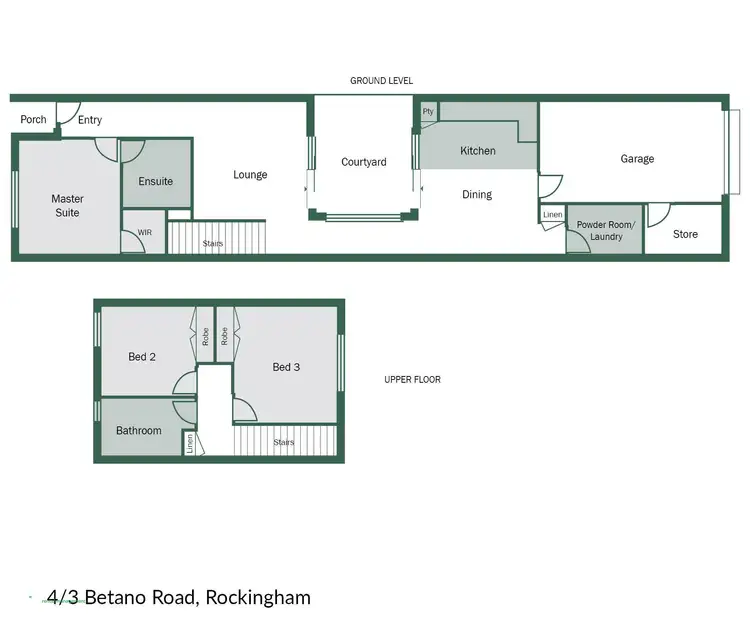 Floorplan of Homely townhouse listing, 4/3 Betano Road, Rockingham WA 6168