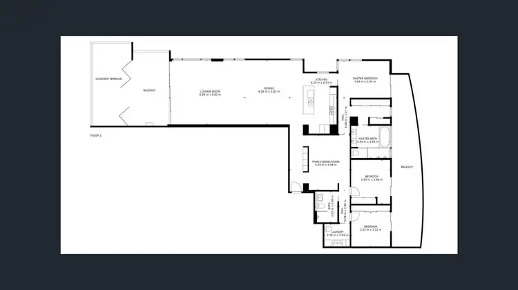 Floorplan of Homely unit listing, 6007/6 Parkland Boulevard, Brisbane QLD 4000