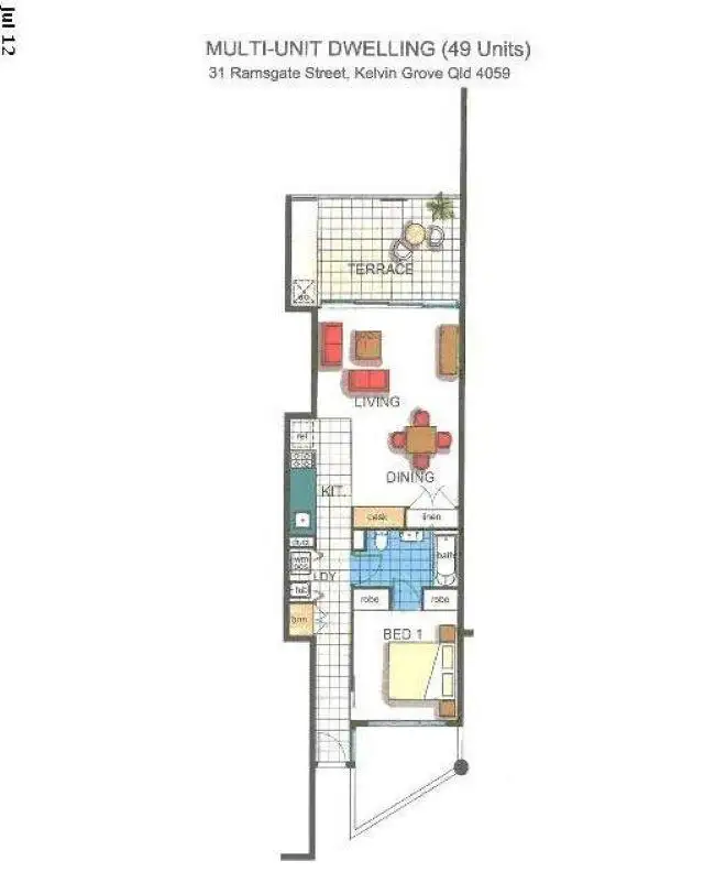 Floorplan of Homely apartment listing, 31 Ramsgate Street, Kelvin Grove QLD 4059