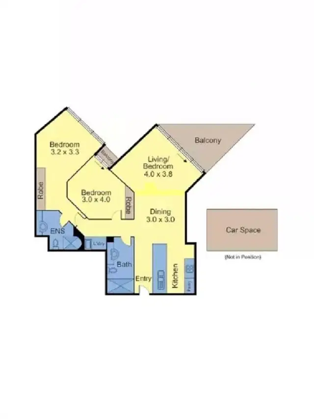 Floorplan of Homely apartment listing, 1605/15 Caravel Lane, Docklands VIC 3008